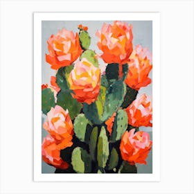 Cactus Painting Opuntia Fragilis 1 Art Print