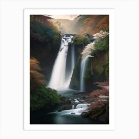 Shiraito Falls, Japan Realistic Photograph (3) Art Print