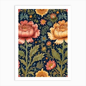 William Morris Floral Pattern 1 Art Print