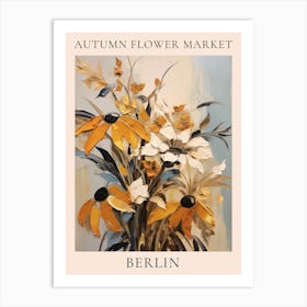 Autumn Flower Market Poster Berlin Art Print