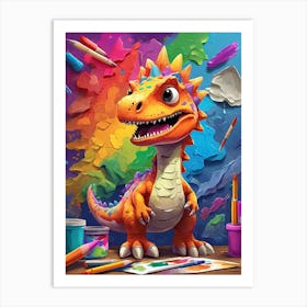 Dinosaur Painting 4 Art Print