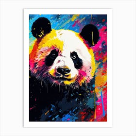 Panda Art In Color Field Painting Style 4 Art Print