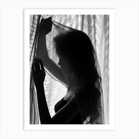 Elena Tupiga Behind A Thin Veil There Is A Blurry Silhouette 1 Art Print