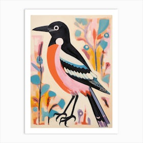 Pink Scandi Magpie 2 Póster