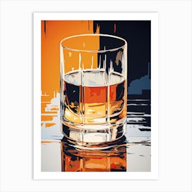 Glass Of Whiskey, Mid century 4 Art Print