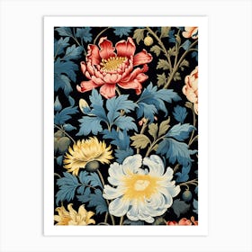 Floral Wallpaper 376 Art Print