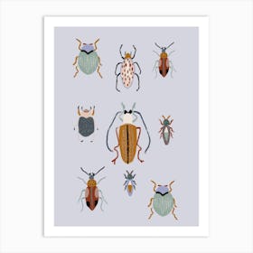 Bugs Blue Art Print