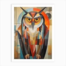 Owl Abstract Pop Art 1 Art Print