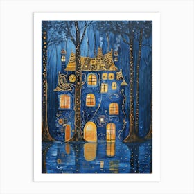 Fairytale House In The Woods Art Print