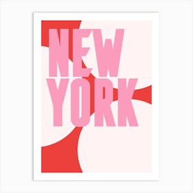 Red And Pink New York Art Print