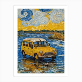 Yellow Car Art Print