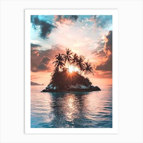 Sunset On The Island Art Print