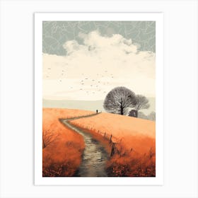 The Cotswold Way England 5 Hiking Trail Landscape Art Print