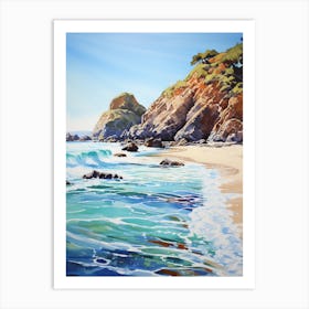 A Painting Of Pfeiffer Beach, Big Sur California Usa 3 Art Print
