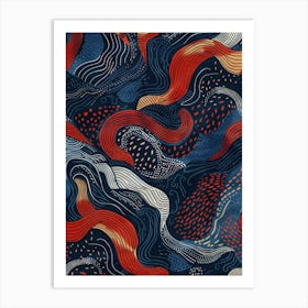Abstract Wave Pattern 19 Art Print