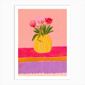 Tulips In A Vase Art Print