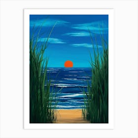 Sunset At The Beach 18 Art Print