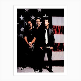 American Flag Green Day band music Art Print