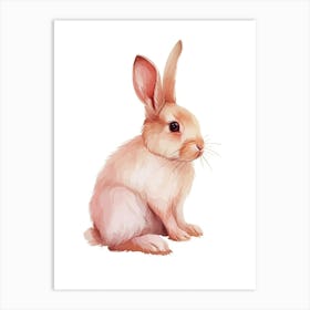 Satin Rabbit Kids Illustration 2 Art Print