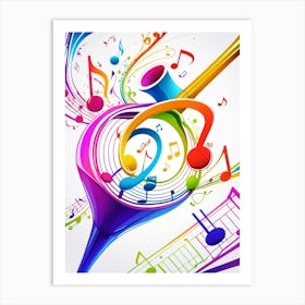 Colorful Music Background 2 Art Print