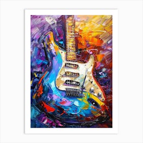 Electric Guitar Painting Art Print