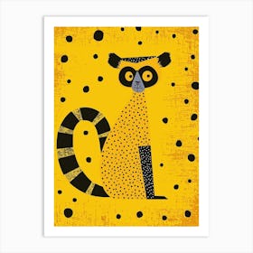 Yellow Lemur 2 Art Print