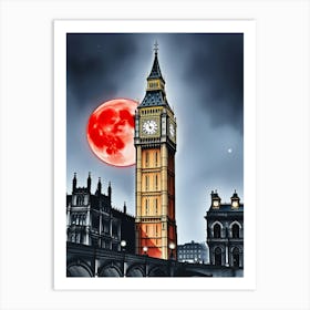 Big Ben And The Moon 3 Art Print