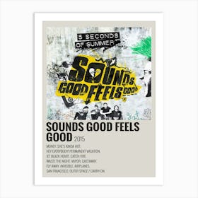 5 Seconds Of Summer Sounds Good Feels Good Album Cover Poster Art Print