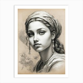 Portrait Of A Woman 10 Art Print