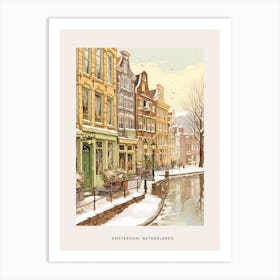 Vintage Winter Poster Amsterdam Netherlands 1 Art Print