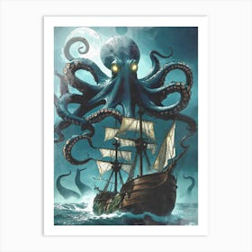 The Monster Octopus Art Print