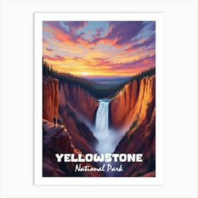 Yellowstone National Park Vintage V 04 Art Print