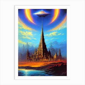 Alien City, Alien Art, Ufo Art, Ufo Paintings, Ufo Paintings, Ufo Paintings, Art Print