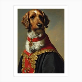 Otterhound 3 Renaissance Portrait Oil Painting Art Print