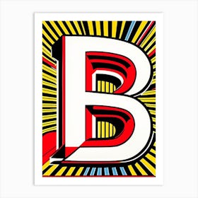 B, Letter, Alphabet Comic 5 Art Print