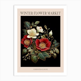 Christmas Rose 2 Winter Flower Market Poster Art Print