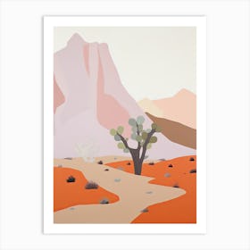 Mojave Desert   North America (United States), Contemporary Abstract Illustration 1 Art Print