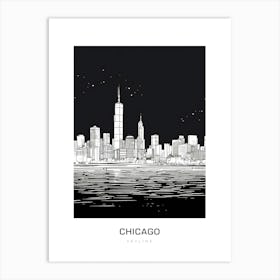 Chicago Skyline 11 B&W Poster Art Print