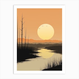 Wetlands Abstract Minimalist 4 Art Print