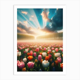 landscape flowers 3 Art Print