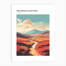 The Great Glen Way Scotland 7 Hiking Trail Landscape Poster Art Print