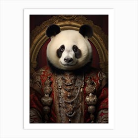 Panda Art In Renaissance Style 4 Art Print