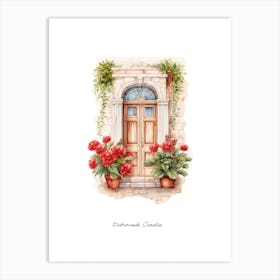 Dubrovnik, Croatia   Mediterranean Doors Watercolour Painting 2 Poster Art Print