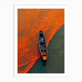 Man In A Boat Art Print