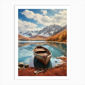 Boat On The Lake 8 Art Print