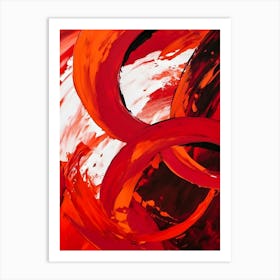 Abstract Red Painting Art Print