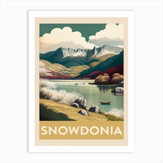 Snowdonia Vintage Travel Poster Art Print