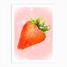 Strawberry illustration Art Print