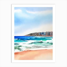 Bondi Beach, Sydney, Australia Watercolour Art Print