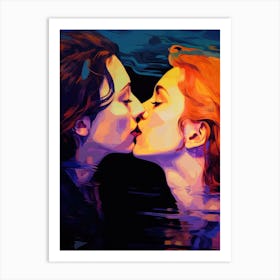 Kissing 1 Art Print